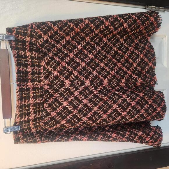 I.N.C. Chic Tweed A-Line Skirt in Brown and Pink Size 8 Fall Statement Going Out - Picture 4 of 9